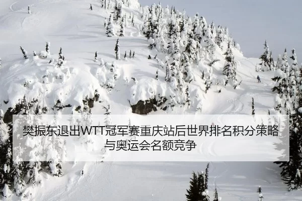 樊振东退出WTT冠军赛重庆站后世界排名积分策略与奥运会名额竞争